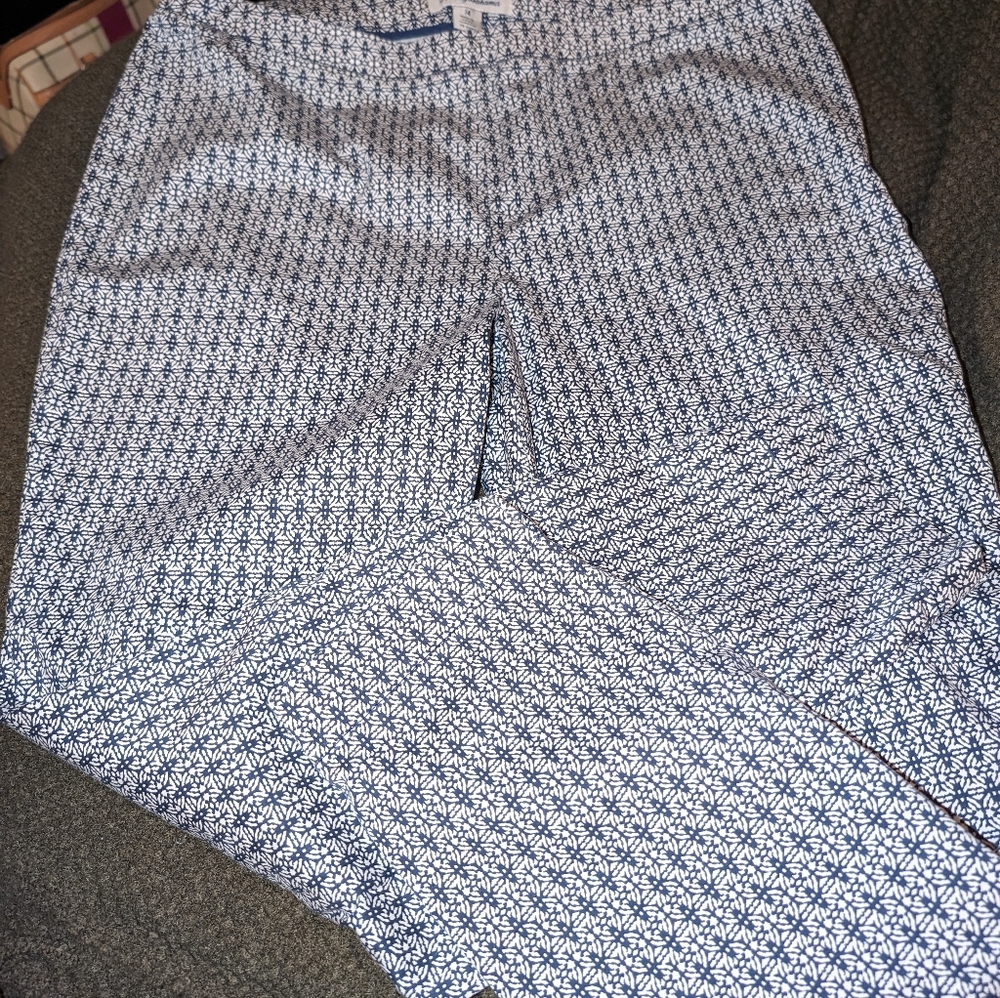Tommy Bahama Women's Geo in a Bottle Island Blue Ankle pants SZ 14